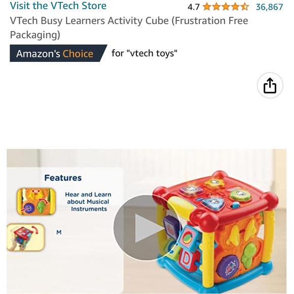 Vtech activity learning busy cube. - Picture 5 of 7